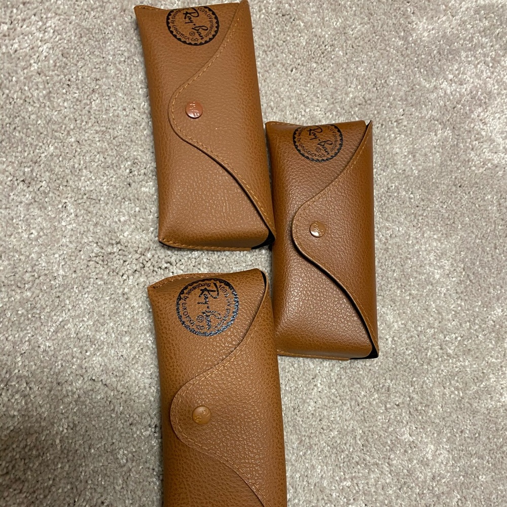 3 authentic ray ban cases!!